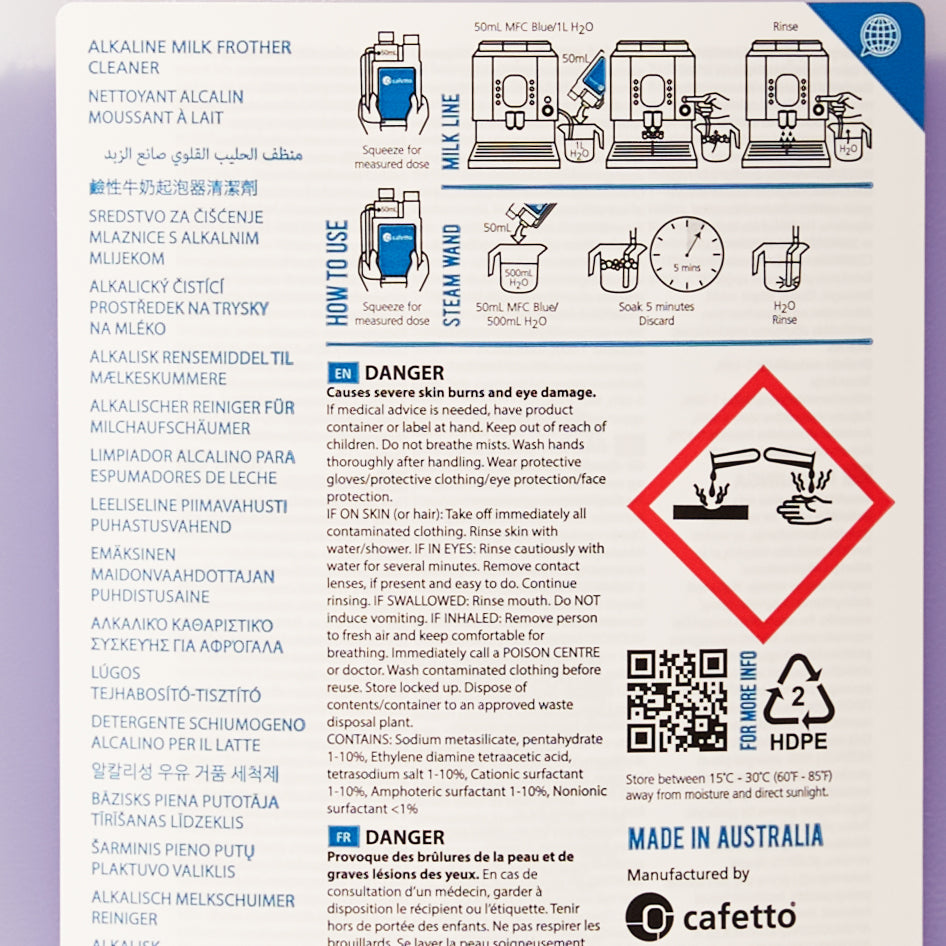 Milk line cleaner - BLUE (ALKALINE)